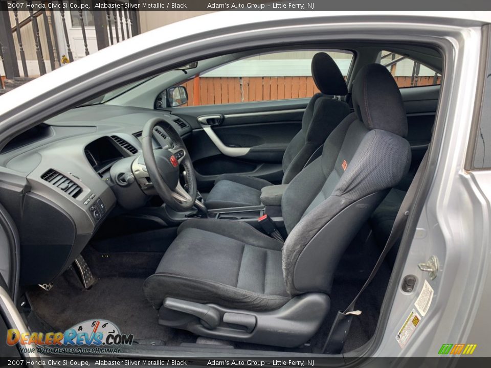 2007 Honda Civic Si Coupe Alabaster Silver Metallic / Black Photo #12