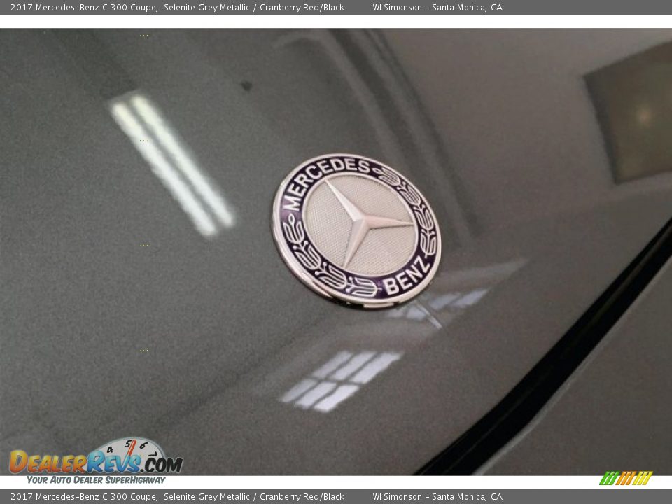 2017 Mercedes-Benz C 300 Coupe Selenite Grey Metallic / Cranberry Red/Black Photo #33
