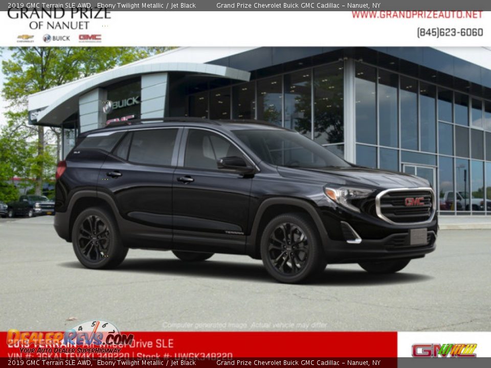 2019 GMC Terrain SLE AWD Ebony Twilight Metallic / Jet Black Photo #4