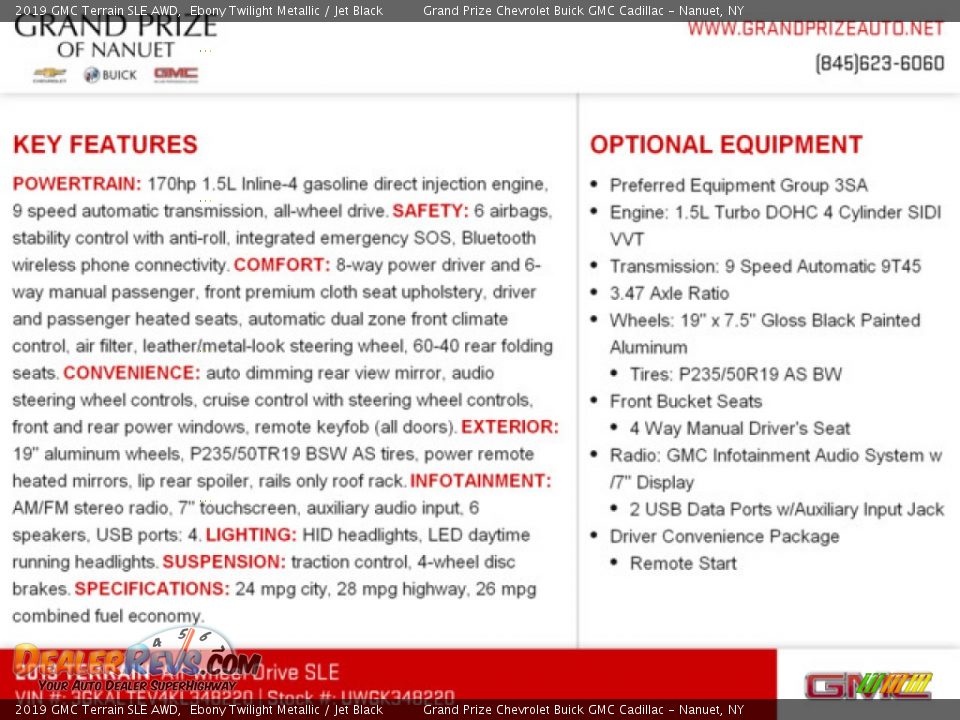 2019 GMC Terrain SLE AWD Ebony Twilight Metallic / Jet Black Photo #9