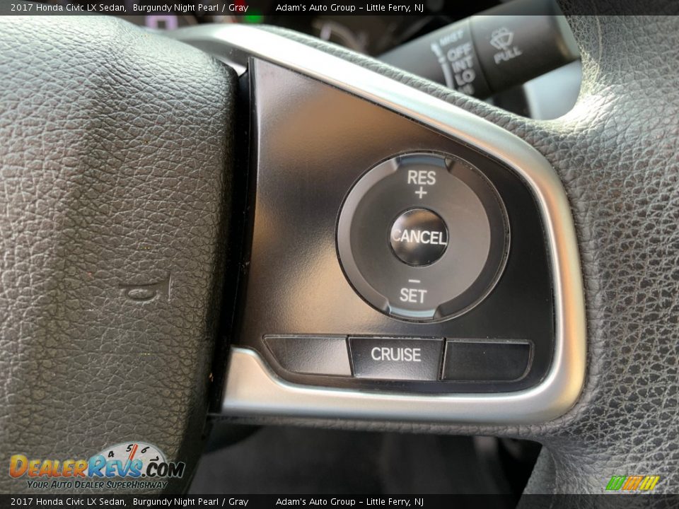 2017 Honda Civic LX Sedan Burgundy Night Pearl / Gray Photo #12