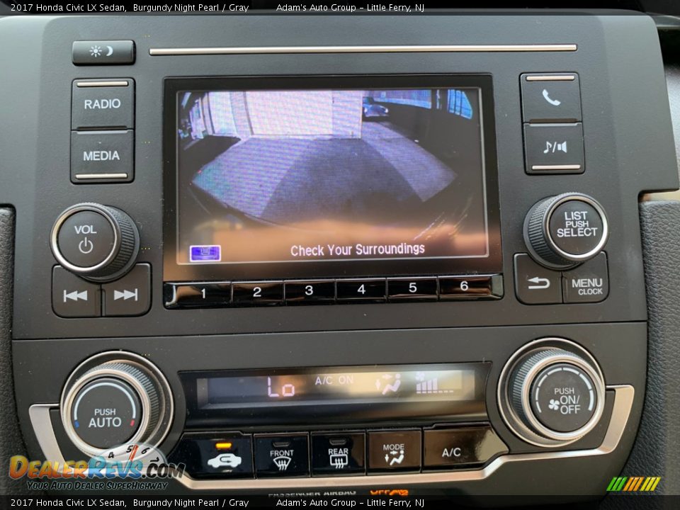 2017 Honda Civic LX Sedan Burgundy Night Pearl / Gray Photo #13