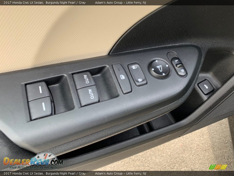 2017 Honda Civic LX Sedan Burgundy Night Pearl / Gray Photo #16