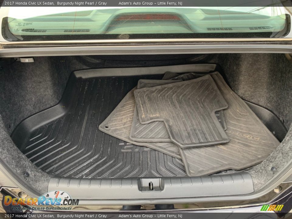 2017 Honda Civic LX Sedan Burgundy Night Pearl / Gray Photo #20