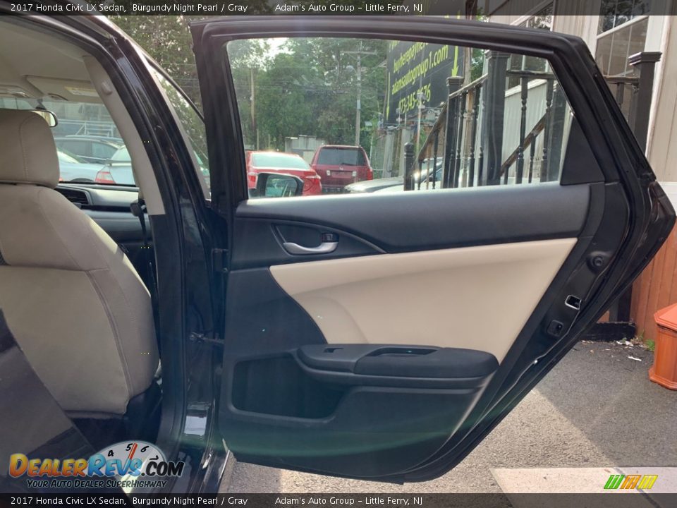 2017 Honda Civic LX Sedan Burgundy Night Pearl / Gray Photo #21