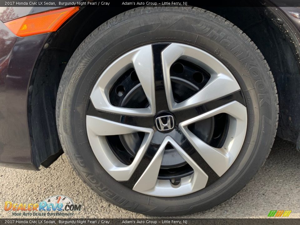 2017 Honda Civic LX Sedan Burgundy Night Pearl / Gray Photo #26