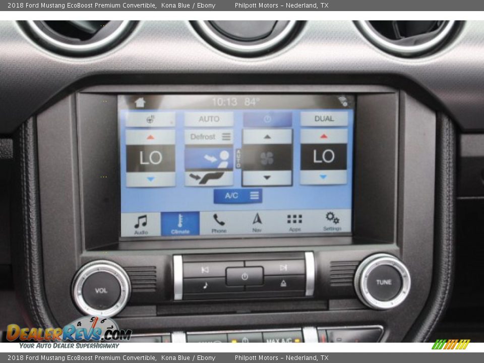 2018 Ford Mustang EcoBoost Premium Convertible Kona Blue / Ebony Photo #14
