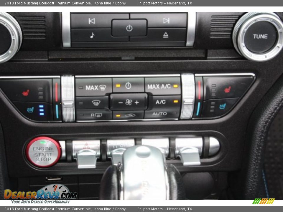 2018 Ford Mustang EcoBoost Premium Convertible Kona Blue / Ebony Photo #15