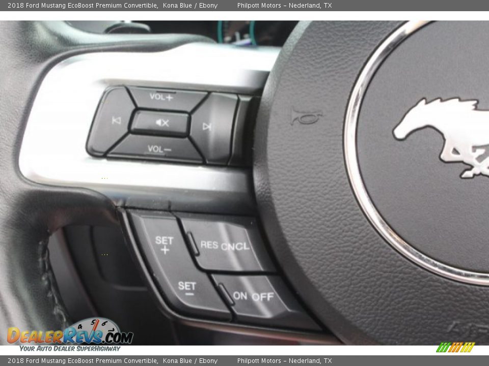2018 Ford Mustang EcoBoost Premium Convertible Kona Blue / Ebony Photo #18