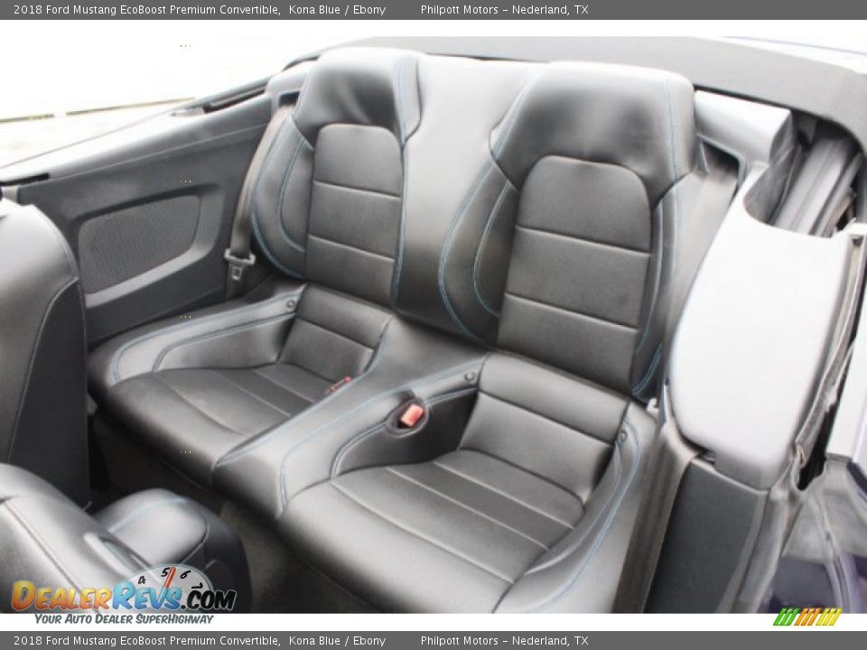 2018 Ford Mustang EcoBoost Premium Convertible Kona Blue / Ebony Photo #20