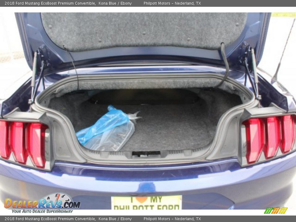 2018 Ford Mustang EcoBoost Premium Convertible Kona Blue / Ebony Photo #23