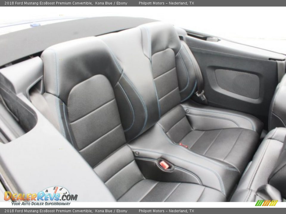 2018 Ford Mustang EcoBoost Premium Convertible Kona Blue / Ebony Photo #26