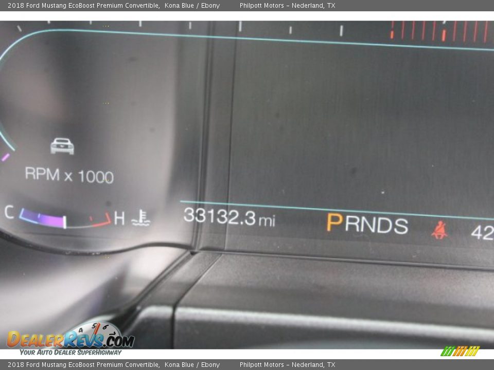 2018 Ford Mustang EcoBoost Premium Convertible Kona Blue / Ebony Photo #28
