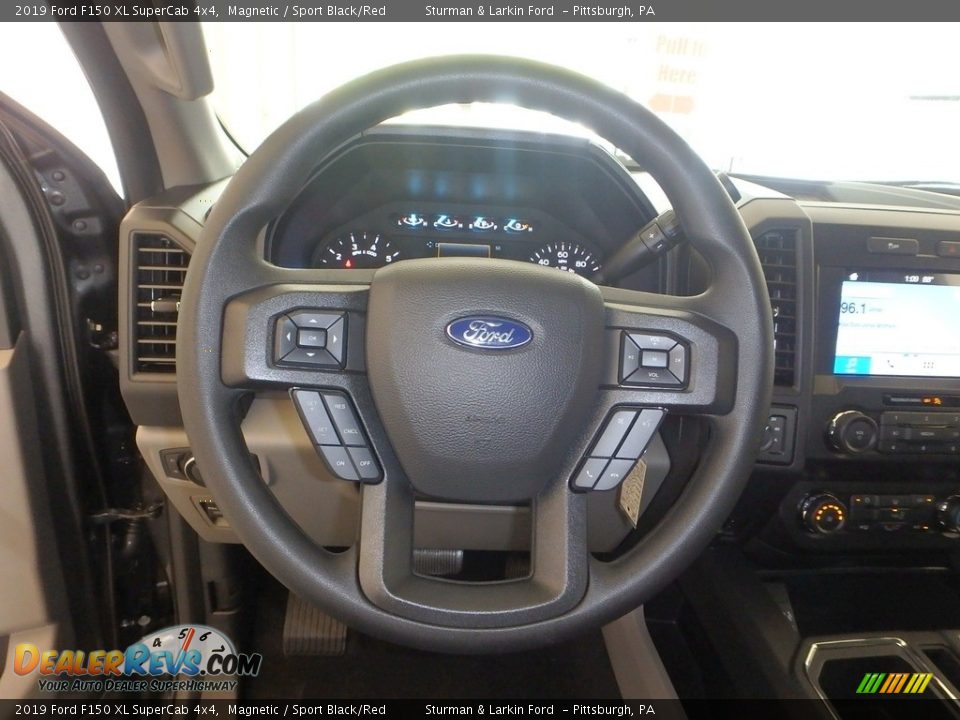 2019 Ford F150 XL SuperCab 4x4 Magnetic / Sport Black/Red Photo #14