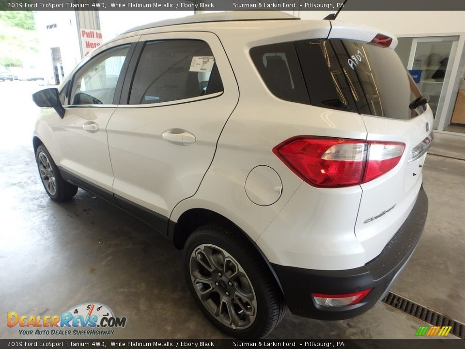 2019 Ford EcoSport Titanium 4WD White Platinum Metallic / Ebony Black Photo #4