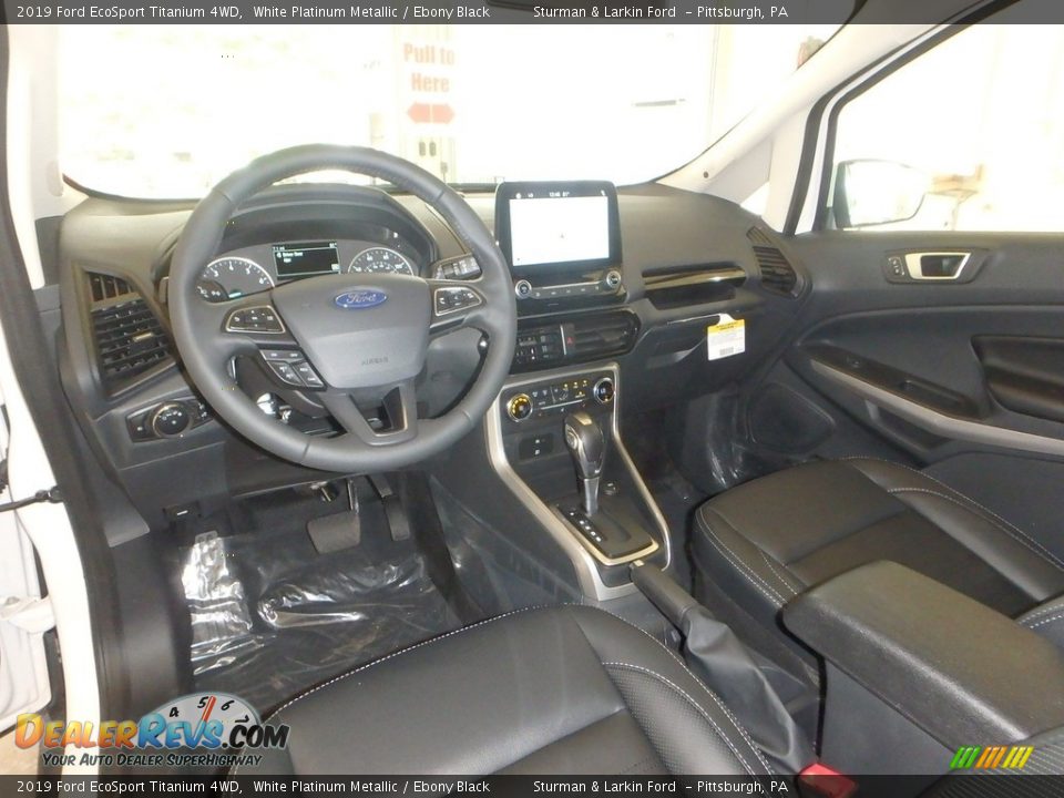 2019 Ford EcoSport Titanium 4WD White Platinum Metallic / Ebony Black Photo #9