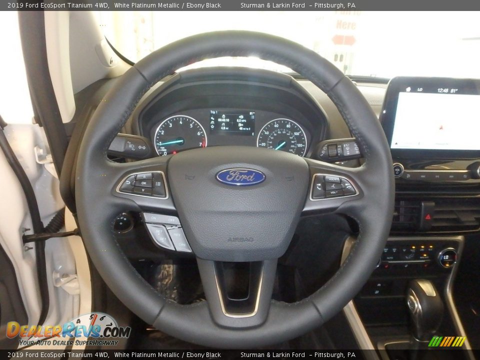 2019 Ford EcoSport Titanium 4WD White Platinum Metallic / Ebony Black Photo #14