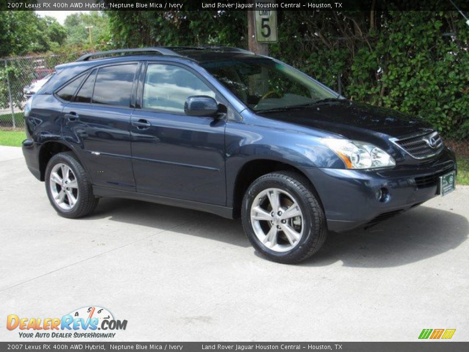 2007 Lexus RX 400h AWD Hybrid Neptune Blue Mica / Ivory Photo #6