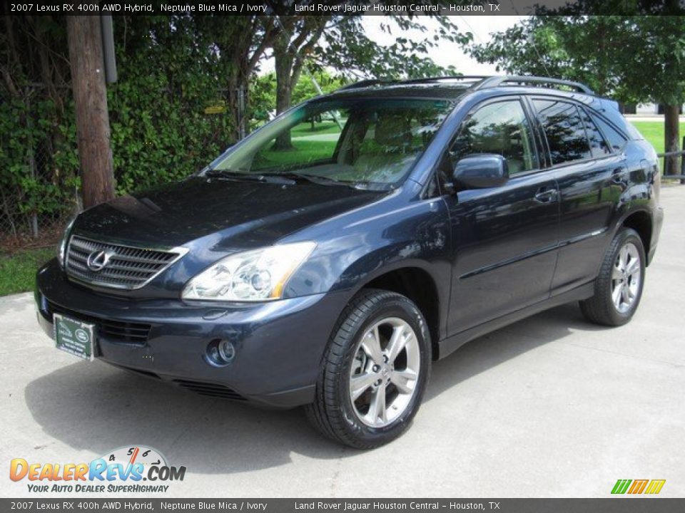 2007 Lexus RX 400h AWD Hybrid Neptune Blue Mica / Ivory Photo #12