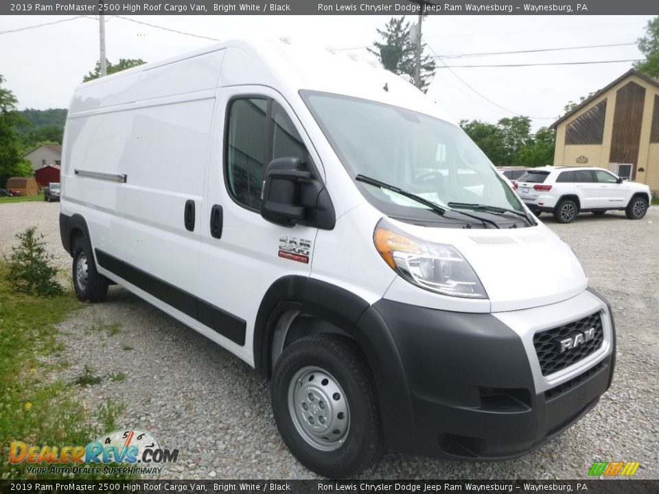 2019 Ram ProMaster 2500 High Roof Cargo Van Bright White / Black Photo #7