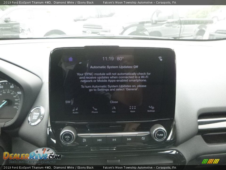 2019 Ford EcoSport Titanium 4WD Diamond White / Ebony Black Photo #13