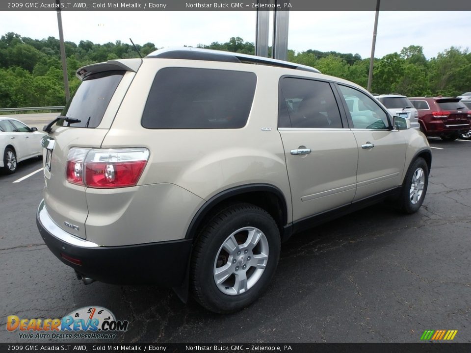 2009 GMC Acadia SLT AWD Gold Mist Metallic / Ebony Photo #9