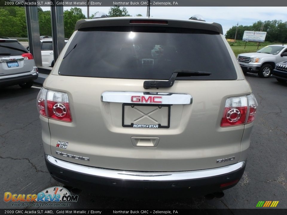 2009 GMC Acadia SLT AWD Gold Mist Metallic / Ebony Photo #11
