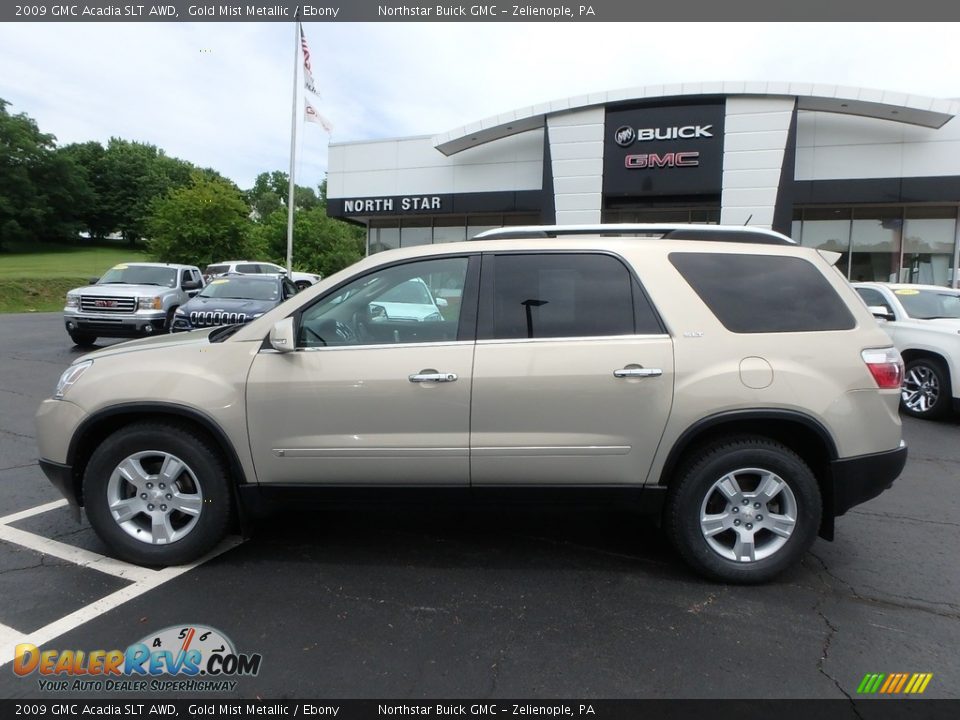 2009 GMC Acadia SLT AWD Gold Mist Metallic / Ebony Photo #14