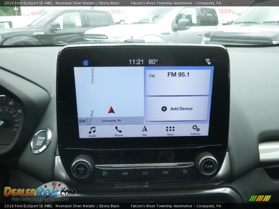 2019 Ford EcoSport SE 4WD Moondust Silver Metallic / Ebony Black Photo #13