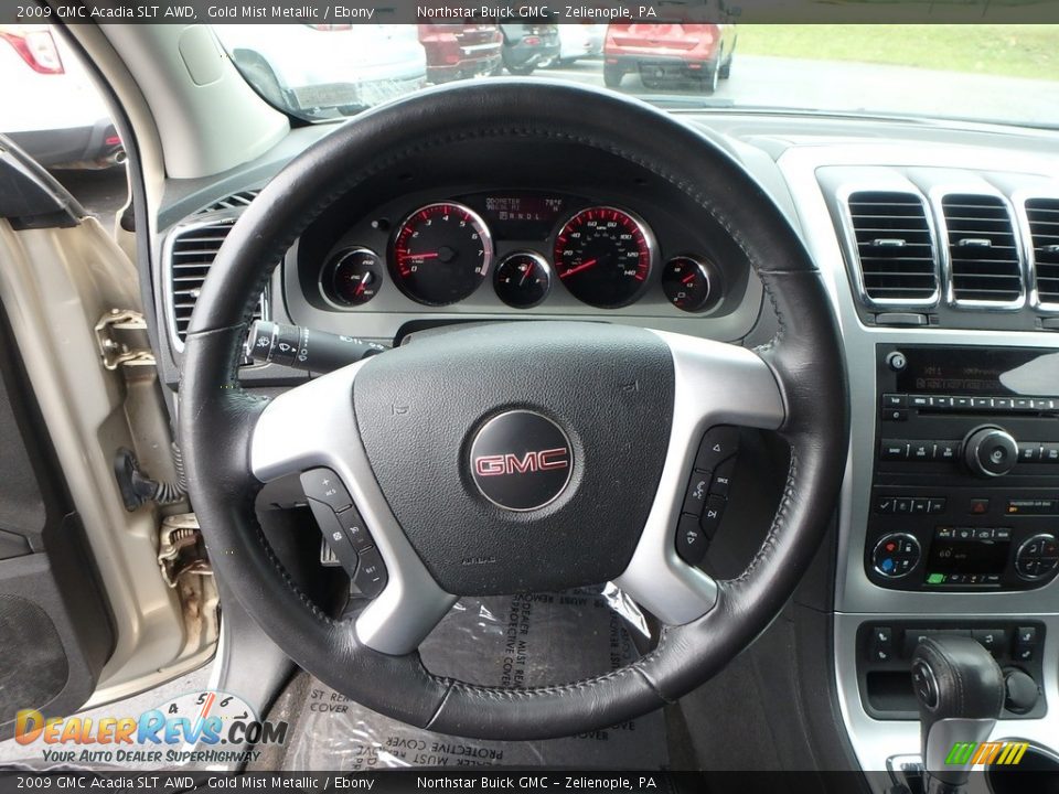 2009 GMC Acadia SLT AWD Gold Mist Metallic / Ebony Photo #24