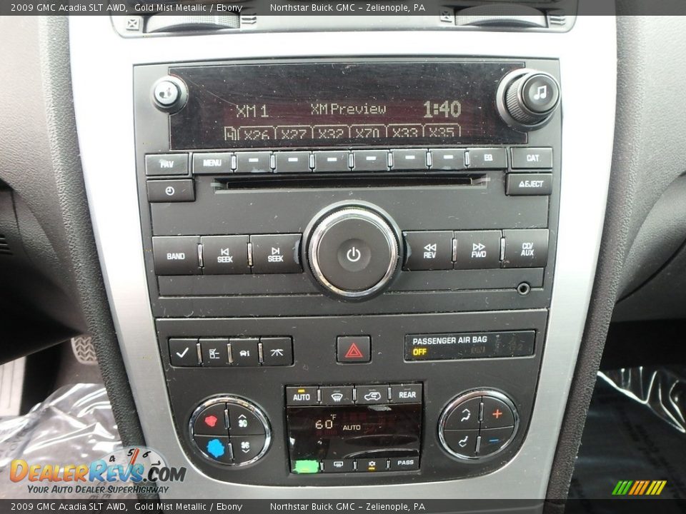 2009 GMC Acadia SLT AWD Gold Mist Metallic / Ebony Photo #25