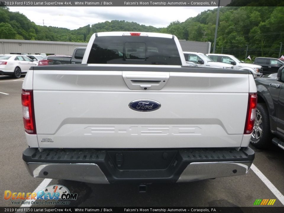 2019 Ford F150 Lariat SuperCrew 4x4 White Platinum / Black Photo #4