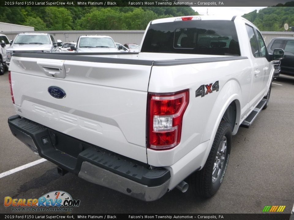 2019 Ford F150 Lariat SuperCrew 4x4 White Platinum / Black Photo #5