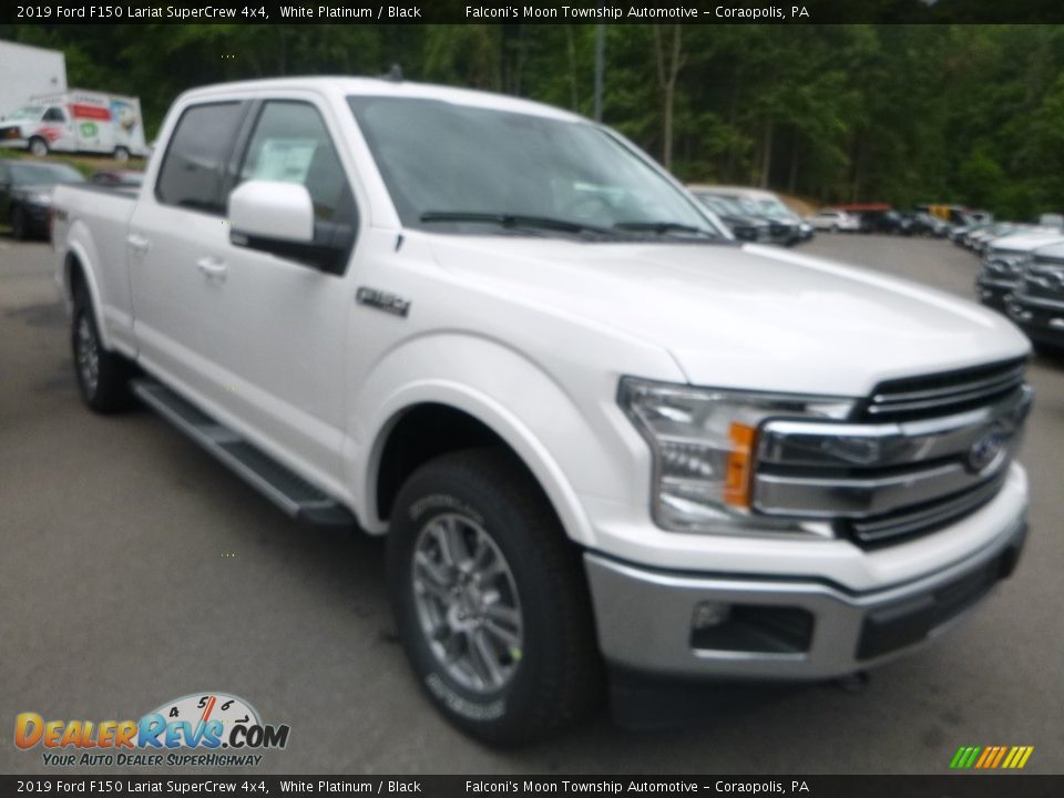 2019 Ford F150 Lariat SuperCrew 4x4 White Platinum / Black Photo #6