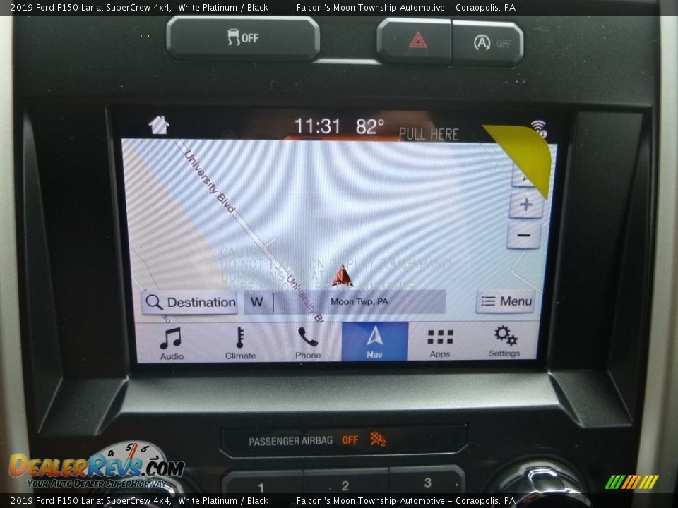 2019 Ford F150 Lariat SuperCrew 4x4 White Platinum / Black Photo #15