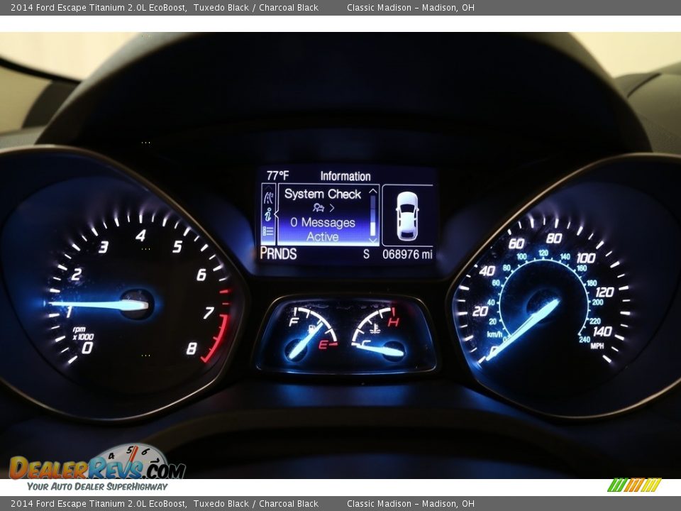2014 Ford Escape Titanium 2.0L EcoBoost Tuxedo Black / Charcoal Black Photo #8