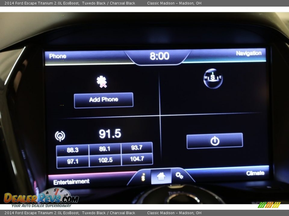2014 Ford Escape Titanium 2.0L EcoBoost Tuxedo Black / Charcoal Black Photo #10