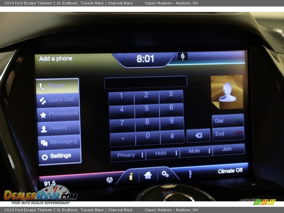 2014 Ford Escape Titanium 2.0L EcoBoost Tuxedo Black / Charcoal Black Photo #12