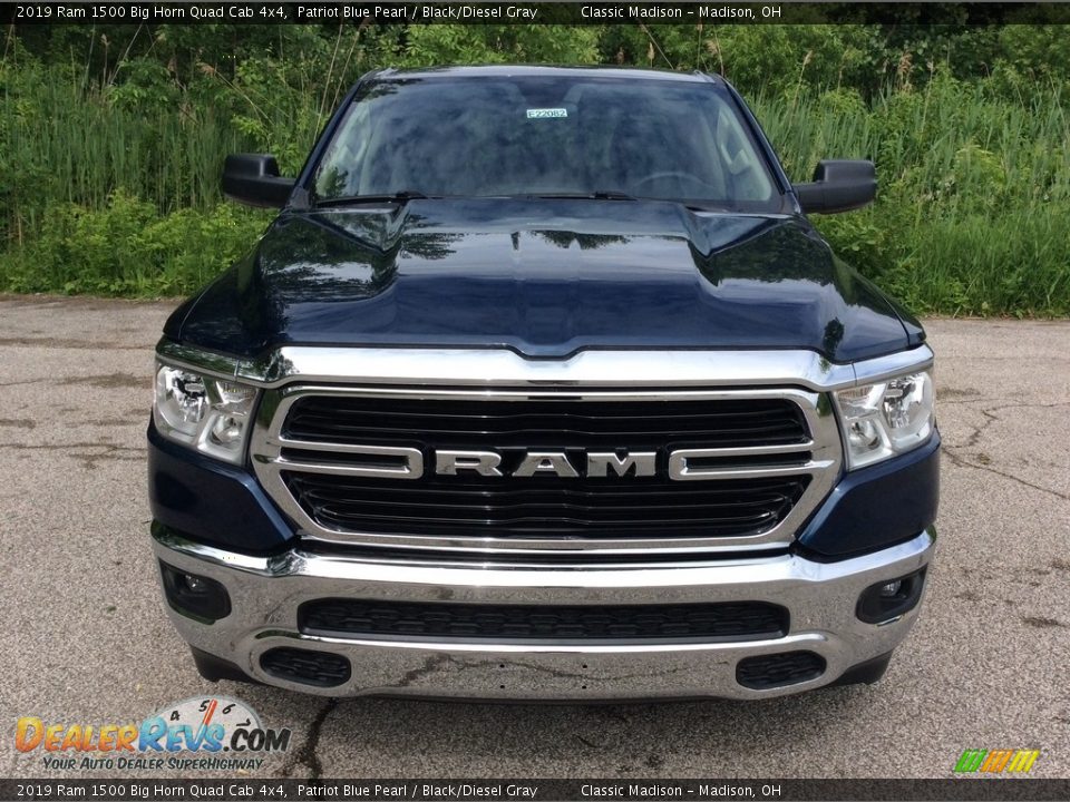 2019 Ram 1500 Big Horn Quad Cab 4x4 Patriot Blue Pearl / Black/Diesel Gray Photo #2