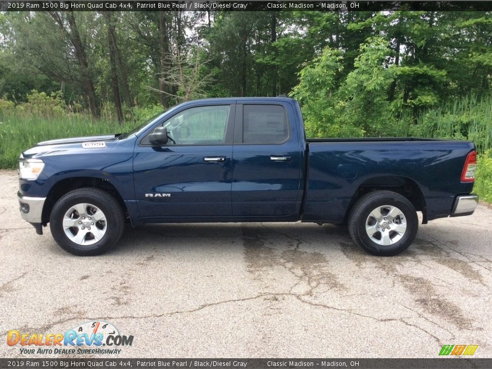Patriot Blue Pearl 2019 Ram 1500 Big Horn Quad Cab 4x4 Photo #3