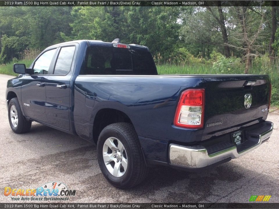 2019 Ram 1500 Big Horn Quad Cab 4x4 Patriot Blue Pearl / Black/Diesel Gray Photo #4