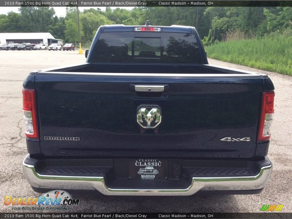 2019 Ram 1500 Big Horn Quad Cab 4x4 Patriot Blue Pearl / Black/Diesel Gray Photo #5
