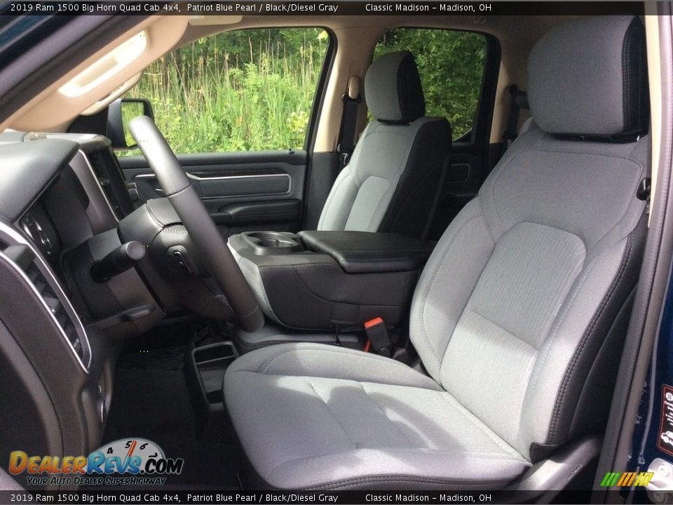 2019 Ram 1500 Big Horn Quad Cab 4x4 Patriot Blue Pearl / Black/Diesel Gray Photo #10