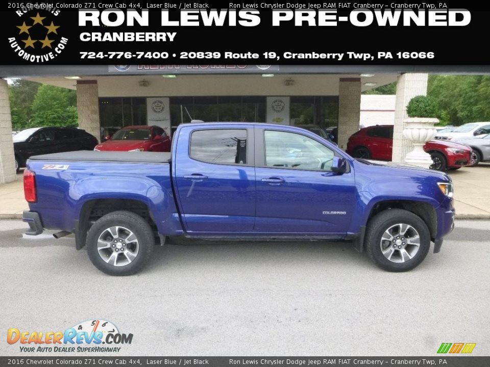2016 Chevrolet Colorado Z71 Crew Cab 4x4 Laser Blue / Jet Black Photo #1
