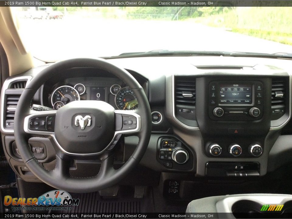 2019 Ram 1500 Big Horn Quad Cab 4x4 Patriot Blue Pearl / Black/Diesel Gray Photo #12