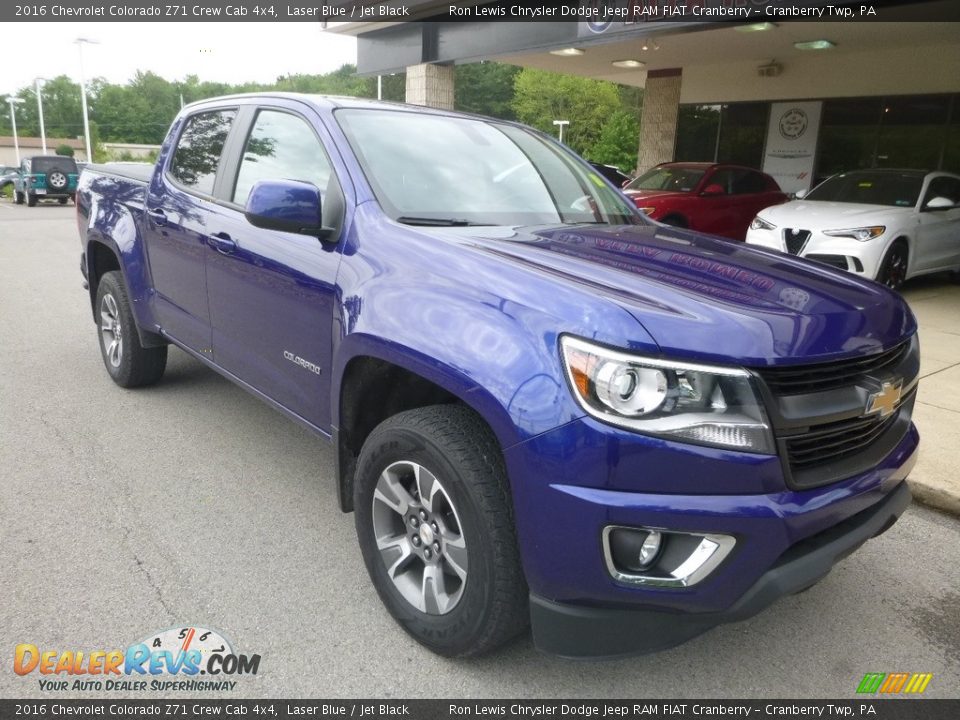 2016 Chevrolet Colorado Z71 Crew Cab 4x4 Laser Blue / Jet Black Photo #3