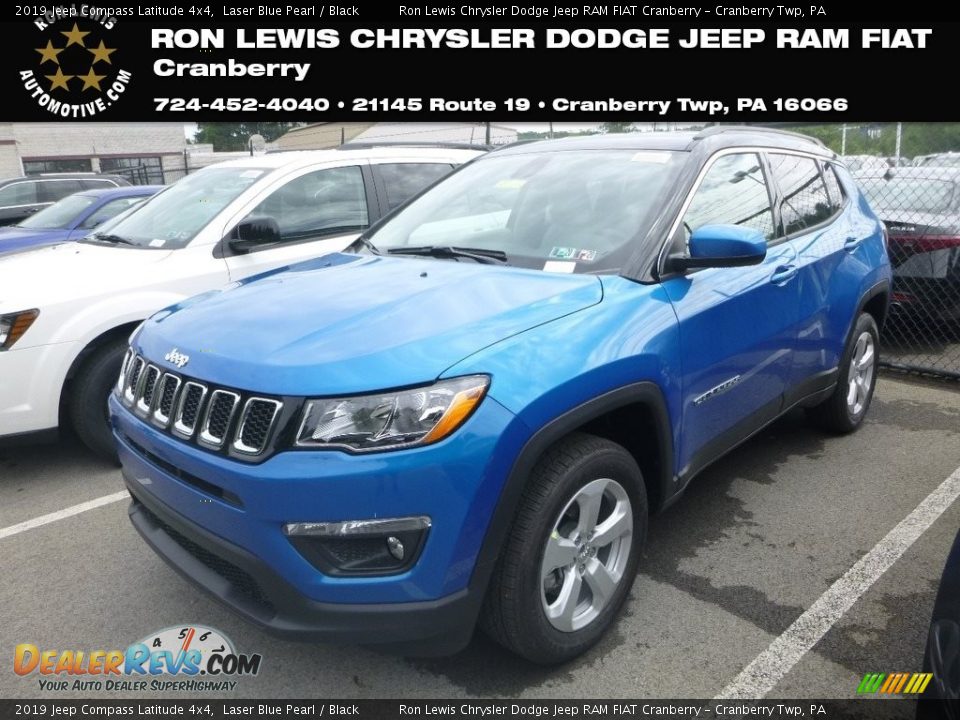 2019 Jeep Compass Latitude 4x4 Laser Blue Pearl / Black Photo #1
