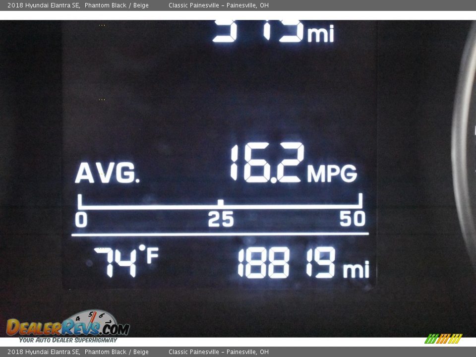 2018 Hyundai Elantra SE Phantom Black / Beige Photo #14
