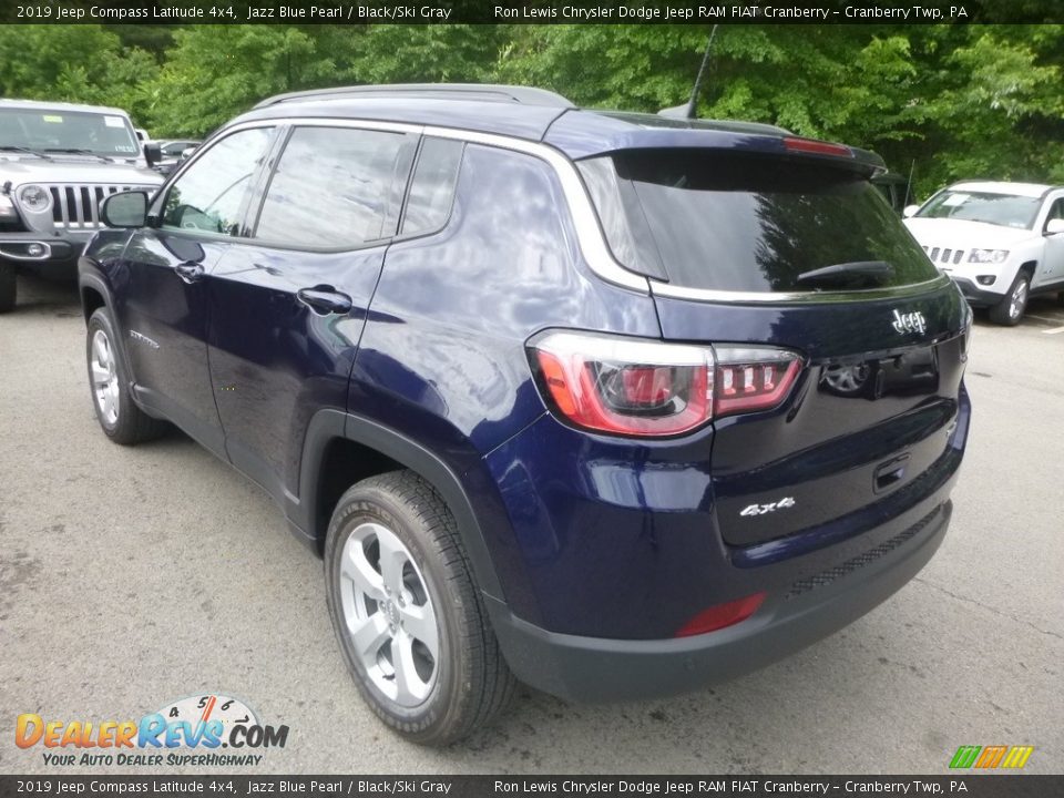2019 Jeep Compass Latitude 4x4 Jazz Blue Pearl / Black/Ski Gray Photo #3