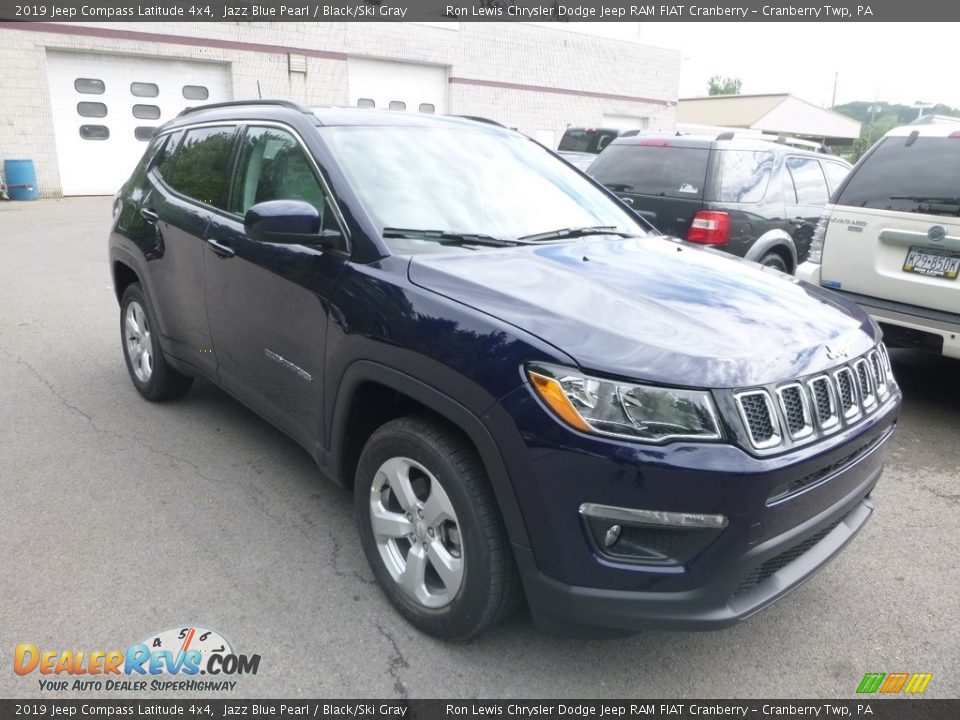 2019 Jeep Compass Latitude 4x4 Jazz Blue Pearl / Black/Ski Gray Photo #7